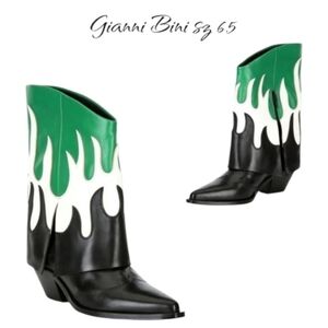 NWT Gianni Bini Conley Flame Western Foldover Leather Boots 6.5